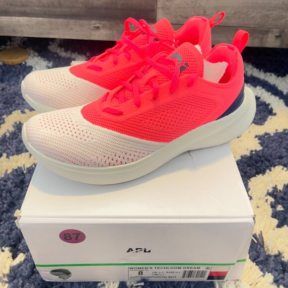 NIB NEW APL Women's Techloom Dream Ivory Magenta Roayl Navy Size 8 - Picture 3 of 9